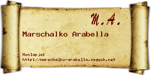 Marschalko Arabella névjegykártya